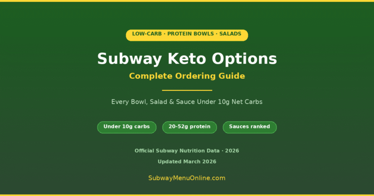 Subway Keto Options 2026: Complete Low-Carb Ordering Guide