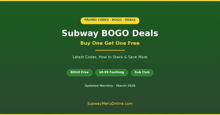 subway bogo deals - buy one get one free offers 2026